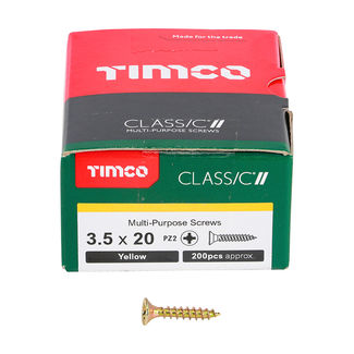 TIMCO Classic Multi-Purpose Countersunk Gold Woodscrews - 3.5 x 20