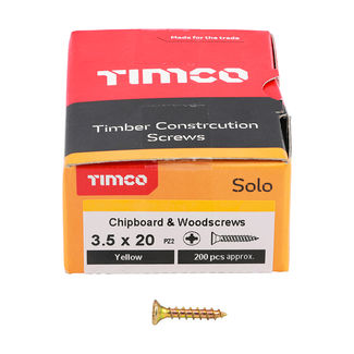 TIMCO Solo Countersunk Gold Woodscrews - 3.5 x 20