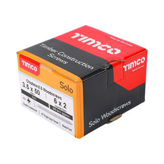 TIMCO Solo Countersunk Silver Woodscrews - 3.5 x 50