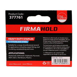 TIMCO Heavy Duty Chisel Point A2 Stainless Steel Staples  - 8mm