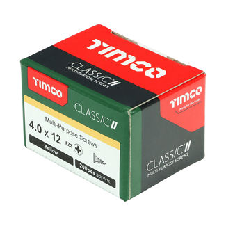 TIMCO Classic Multi-Purpose Countersunk Gold Woodscrews - 4.0 x 12