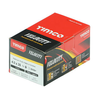 TIMCO Velocity Premium Multi-Use Countersunk Gold Woodscrews - 4.0 x 25