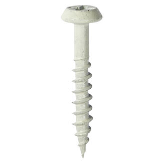 TIMCO Rainwater Bracket Exterior White Screws - 4.0 x 40