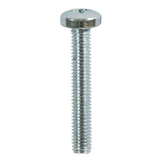 TIMCO Machine Pan Head Silver Screws - M4 x 80