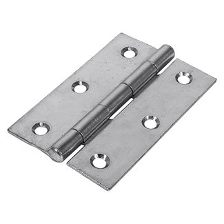 TIMCO Butt Hinges Fixed Pin (1838) Steel Silver - 90 x 60