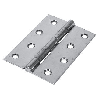 TIMCO Butt Hinges Fixed Pin (1838) Steel Silver - 100 x 70