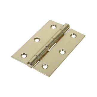 TIMCO Butt Hinges Fixed Pin (1838) Steel Electro Brass - 90 x 60