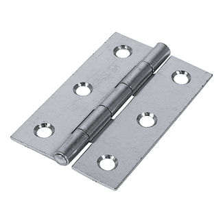 TIMCO Butt Hinges Fixed Pin (1838) Steel Silver - 75 x 50