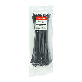 TIMCO Cable Ties Black - 4.8 x 250