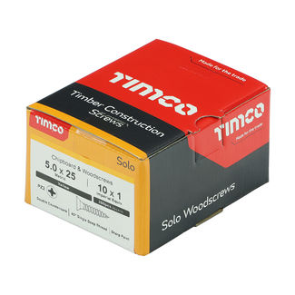 TIMCO Solo Countersunk Gold Woodscrews - 5.0 x 25