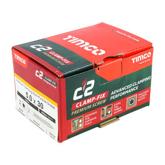 TIMCO C2 Strong-Fix Multi-Purpose Premium Countersunk Gold Woodscrews - 5.0 x 30