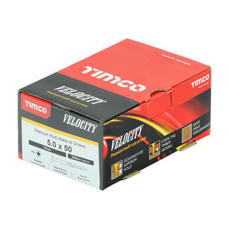 TIMCO Velocity Premium Multi-Use Countersunk Gold Woodscrews - 5.0 x 50