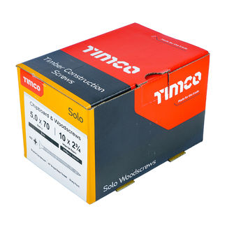 TIMCO Solo Countersunk Silver Woodscrews - 5.0 x 70