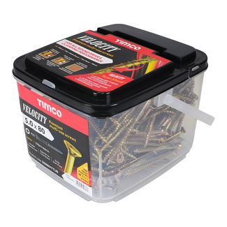 TIMCO Velocity Premium Multi-Use Countersunk Gold Woodscrews - 5.0 x 80