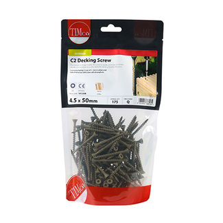 TIMCO C2 Deck-Fix Premium Countersunk Green Decking Screws - 4.5 x 50