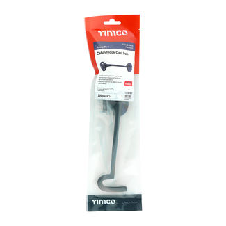 TIMCO Cabin Hooks Black - 8"