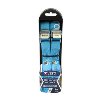 TIMCO Cam Buckle Tie Downs Standard Duty - 5m x 25mm