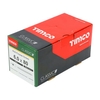 TIMCO Classic Multi-Purpose Countersunk Gold Woodscrews - 6.0 x 80