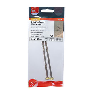 TIMCO Solo Countersunk Gold Woodscrews - 6.0 x 150