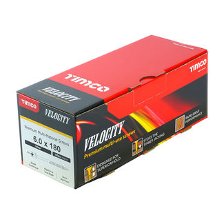 TIMCO Velocity Premium Multi-Use Countersunk Gold Woodscrews - 6.0 x 180