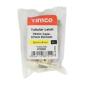 TIMCO Tubular Latch Electro Brass - 76mm