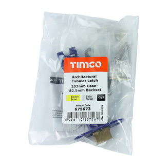 TIMCO Architectural Tubular Latch Electro Brass & Satin Nickel - 103mm