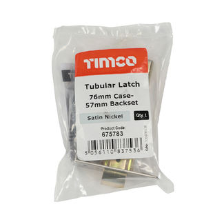 TIMCO Tubular Latch Satin Nickel - 76mm