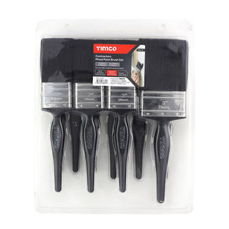 TIMCO Contractors Mixed Paint Brush Set - 10 Pieces