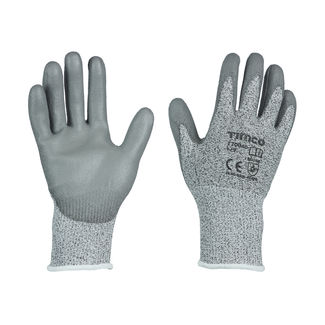 TIMCO Medium Cut PU Coated HPPE Fibre with Glass Fibre Gloves - Large