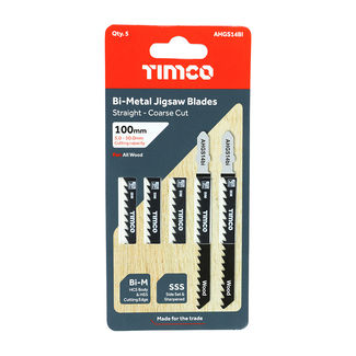 TIMCO Jigsaw Blades Wood Cutting Bi-Metal Blades - T144DF