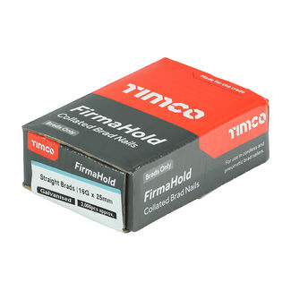 TIMCO FirmaHold Collated 16 Gauge Straight Galvanised Brad Nails - 16g x 25