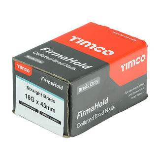 TIMCO FirmaHold Collated 16 Gauge Straight Galvanised Brad Nails - 16g x 45