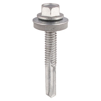 TIMCO Self-Drilling Heavy Section A2 Stainless Steel Bi-Metal Screws with EPDM Washer - 5.5 x 55