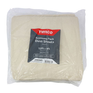 TIMCO Cotton Twill Dust Sheet - 12ft x 9ft