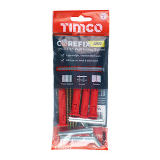 TIMCO Corefix 120 Dot & Dab Wall Fixing - 5.0 x 120