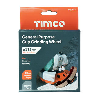 TIMCO General Purpose Cup Grinding Wheel - 115 x 22.2