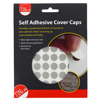 TIMCO Self-Adhesive Screw Cover Caps Aluminium - 13mm