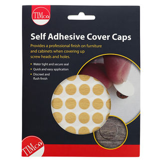 TIMCO Self-Adhesive Screw Cover Caps Beech - 13mm