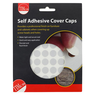 TIMCO Self-Adhesive Screw Cover Caps Grey - 13mm