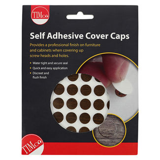 TIMCO Self-Adhesive Screw Cover Caps Mahogany - 13mm