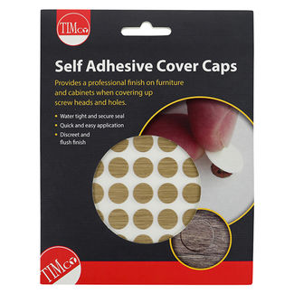 TIMCO Self-Adhesive Screw Cover Caps Odessa Oak - 13mm