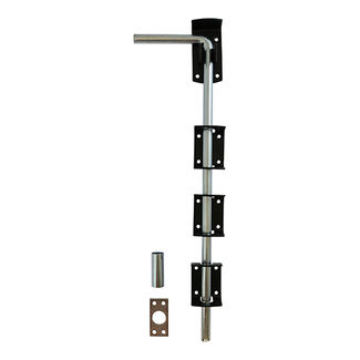 TIMCO Garage Drop Down Bolt Black - 18"