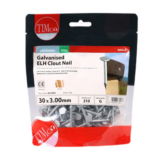 TIMCO Extra Large Head Clout Nails Galvanised - 30 x 3.00