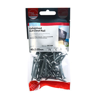 TIMCO Extra Large Head Clout Nails Galvanised - 40 x 3.00