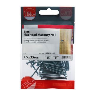 TIMCO Masonry Nails Zinc - 35 x 2.50