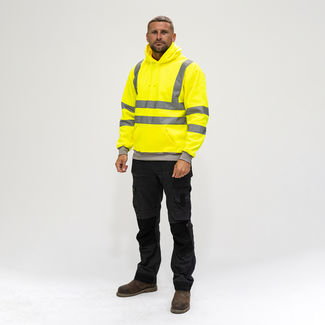 TIMCO Hi-Visibility Sweatshirt with Hood Yellow - XXX Large