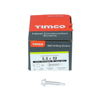 TIMCO Self-Drilling Light Section Screws Exterior Silver - 5.5 x 32