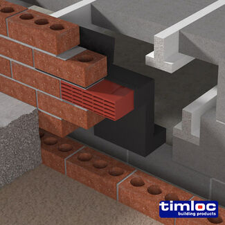 Timloc Telescopic Underfloor Vent  Up to 5 Courses - Up to 5 course