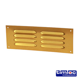 Timloc Louvre Grille Vent Brass Anodised - 242 x 89mm