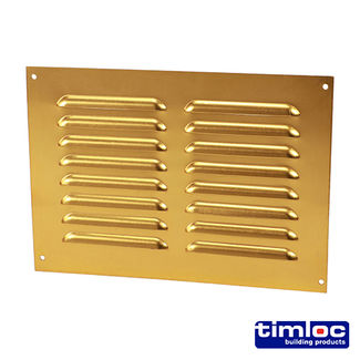 Timloc Louvre Grille Vent Brass Anodised - 242 x 165mm